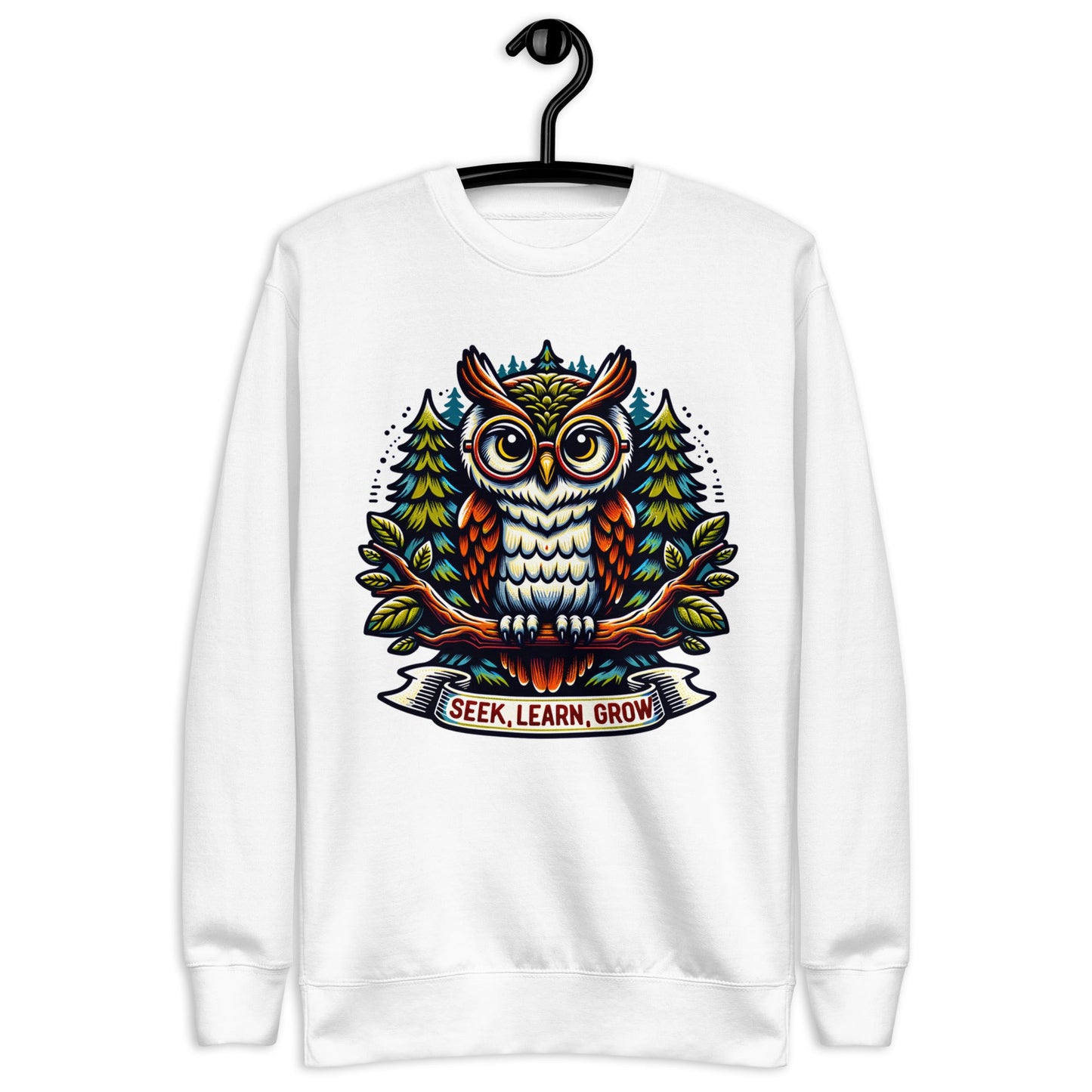 (Embracing Growth) Unisex Premium Sweatshirt - Motivational Wonders