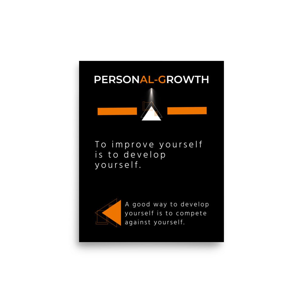 Personal Growth Motivational Poster - Motivational Wonders