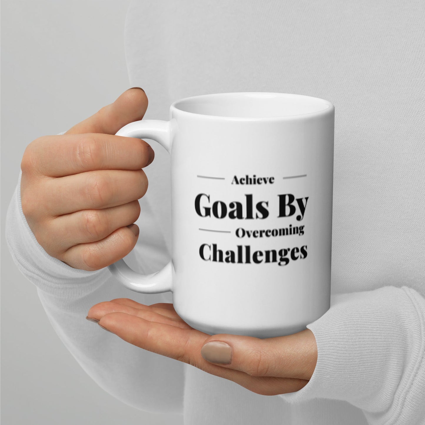 "Achieve Goals" White Ceramic Mug - Motivational Wonders LLC