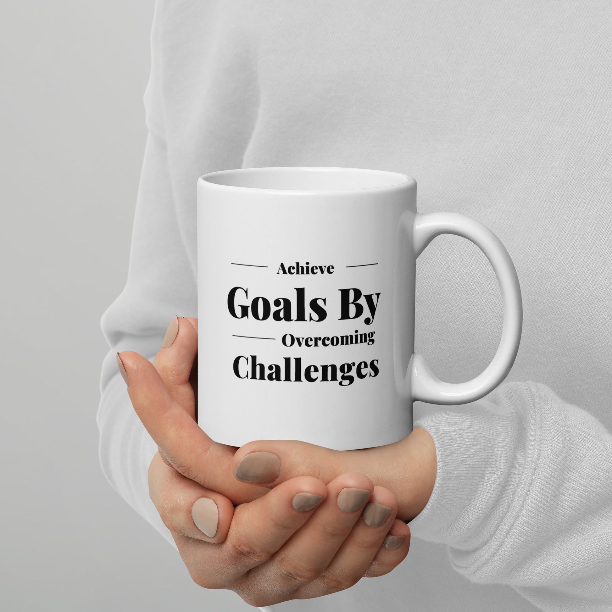 "Achieve Goals" White Ceramic Mug - Motivational Wonders LLC