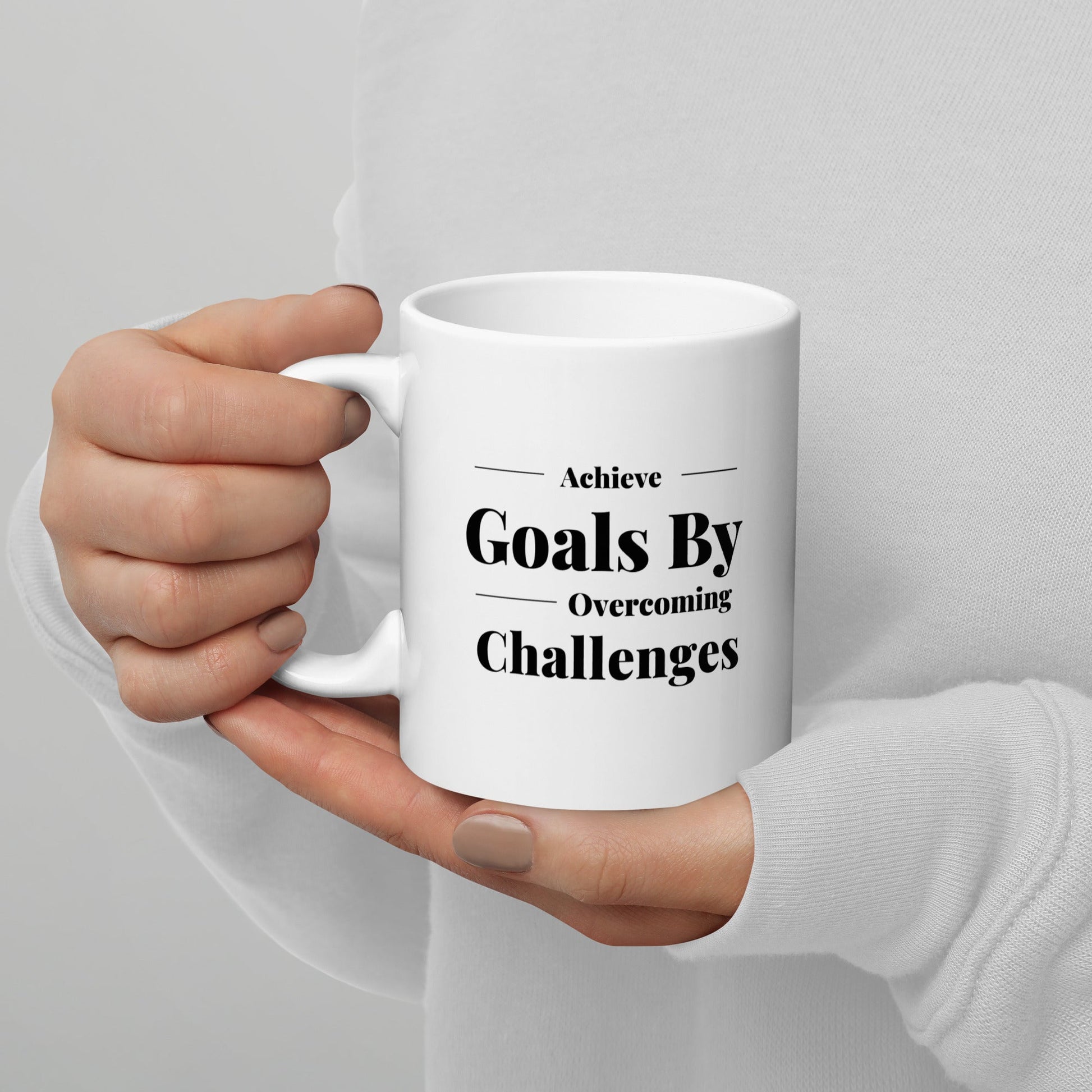 "Achieve Goals" White Ceramic Mug - Motivational Wonders LLC