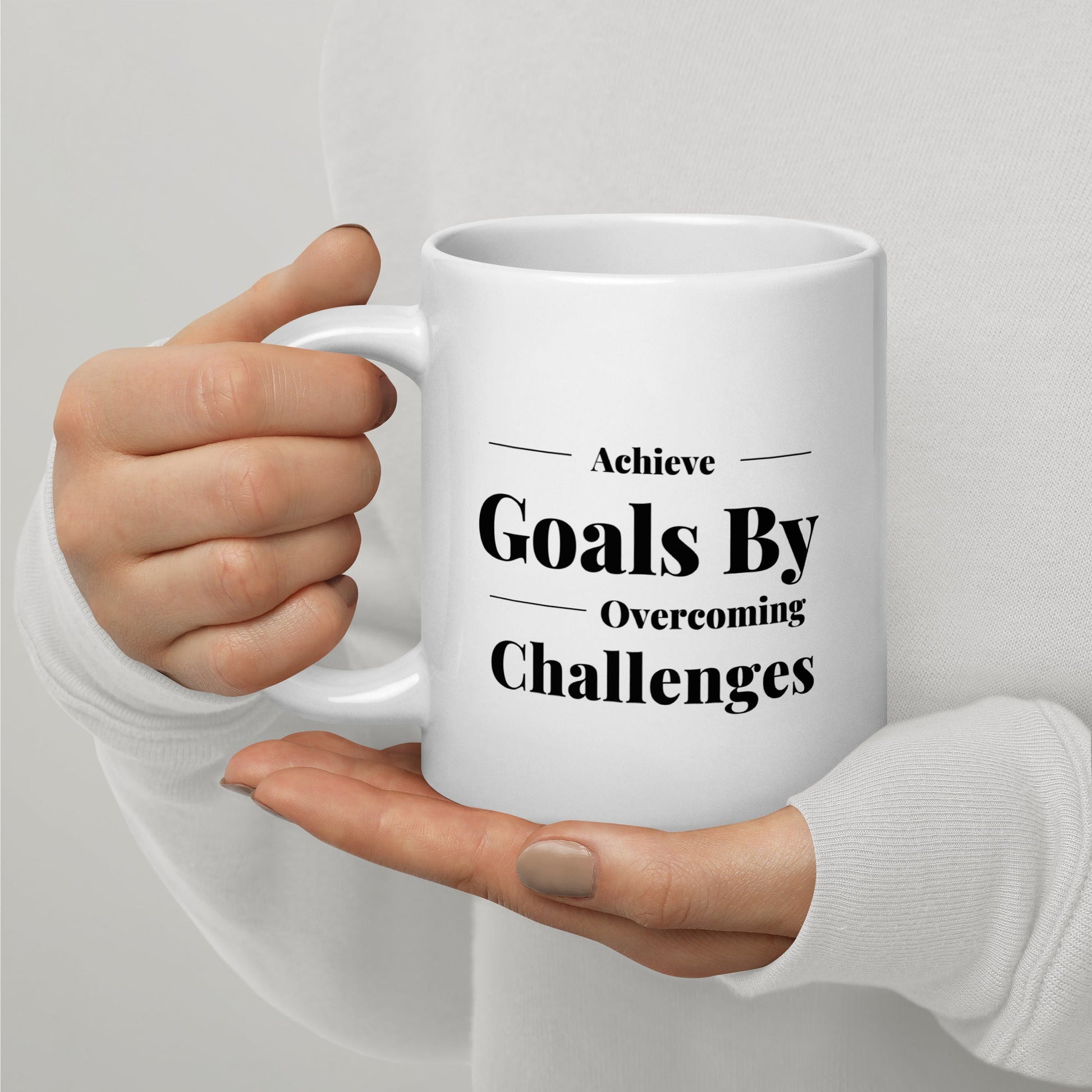 "Achieve Goals" White Ceramic Mug - Motivational Wonders LLC