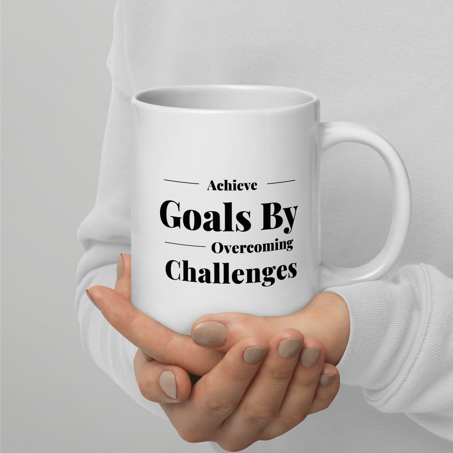 "Achieve Goals" White Ceramic Mug - Motivational Wonders LLC