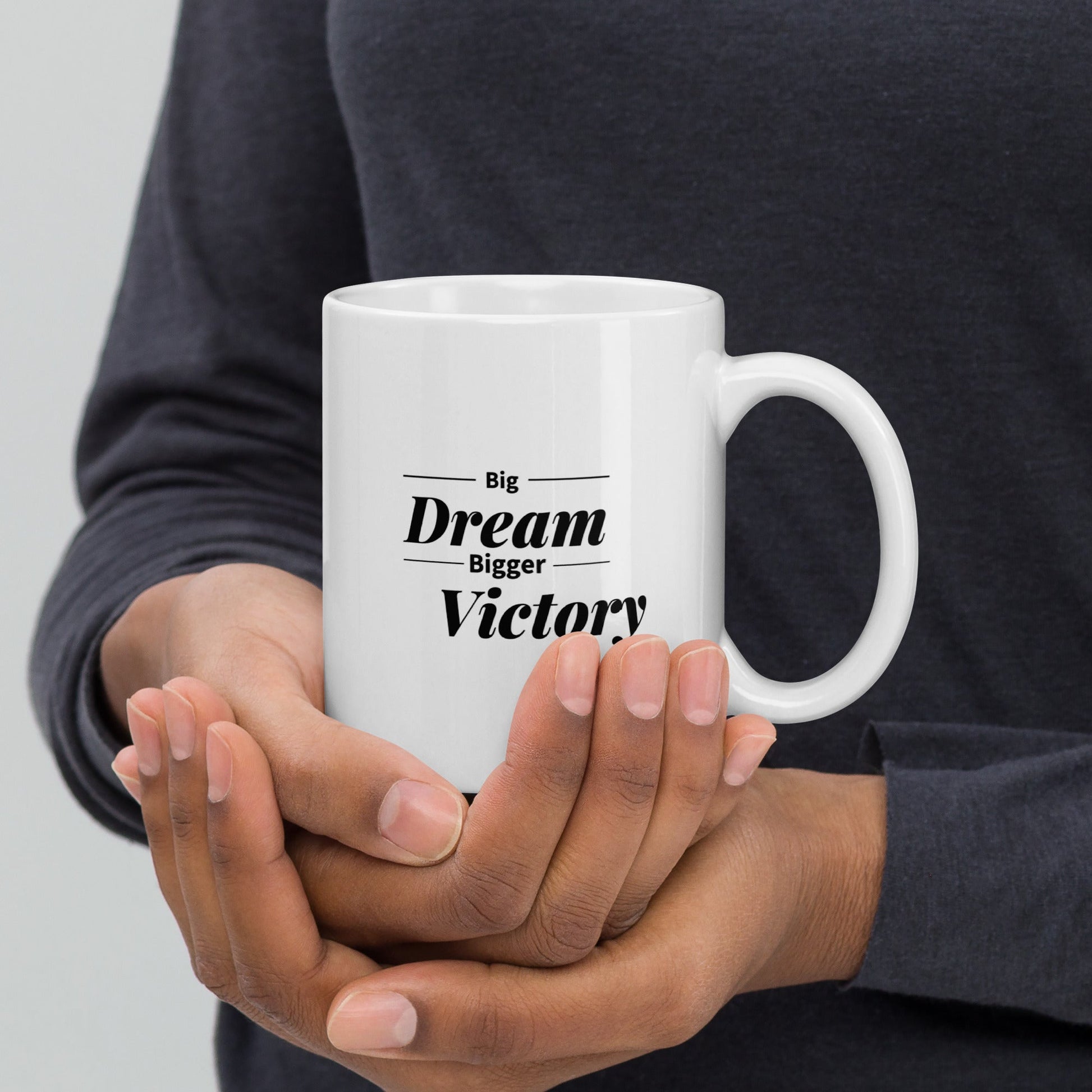 "Big Dream" White Ceramic Mug - Motivational Wonders LLC