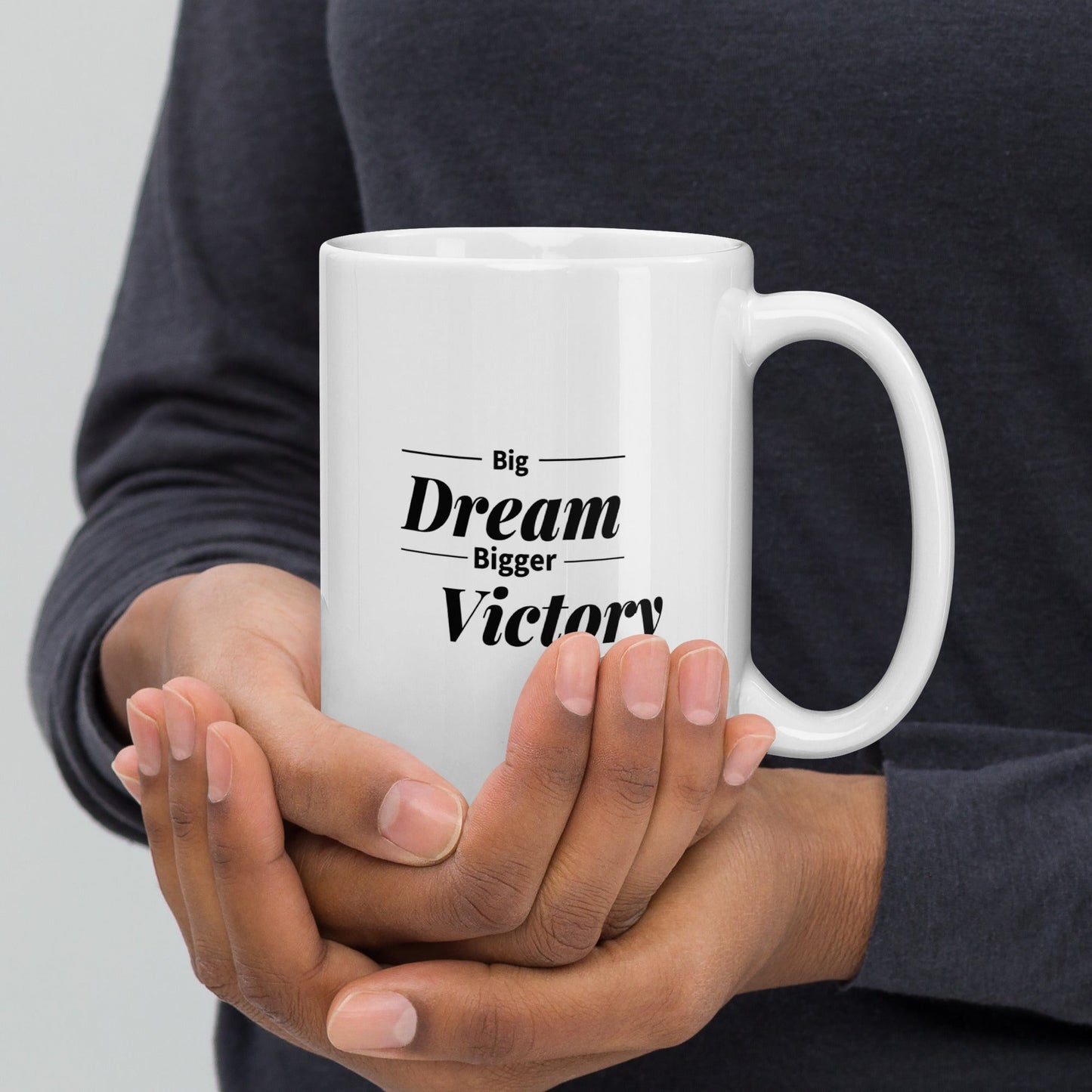 "Big Dream" White Ceramic Mug - Motivational Wonders LLC