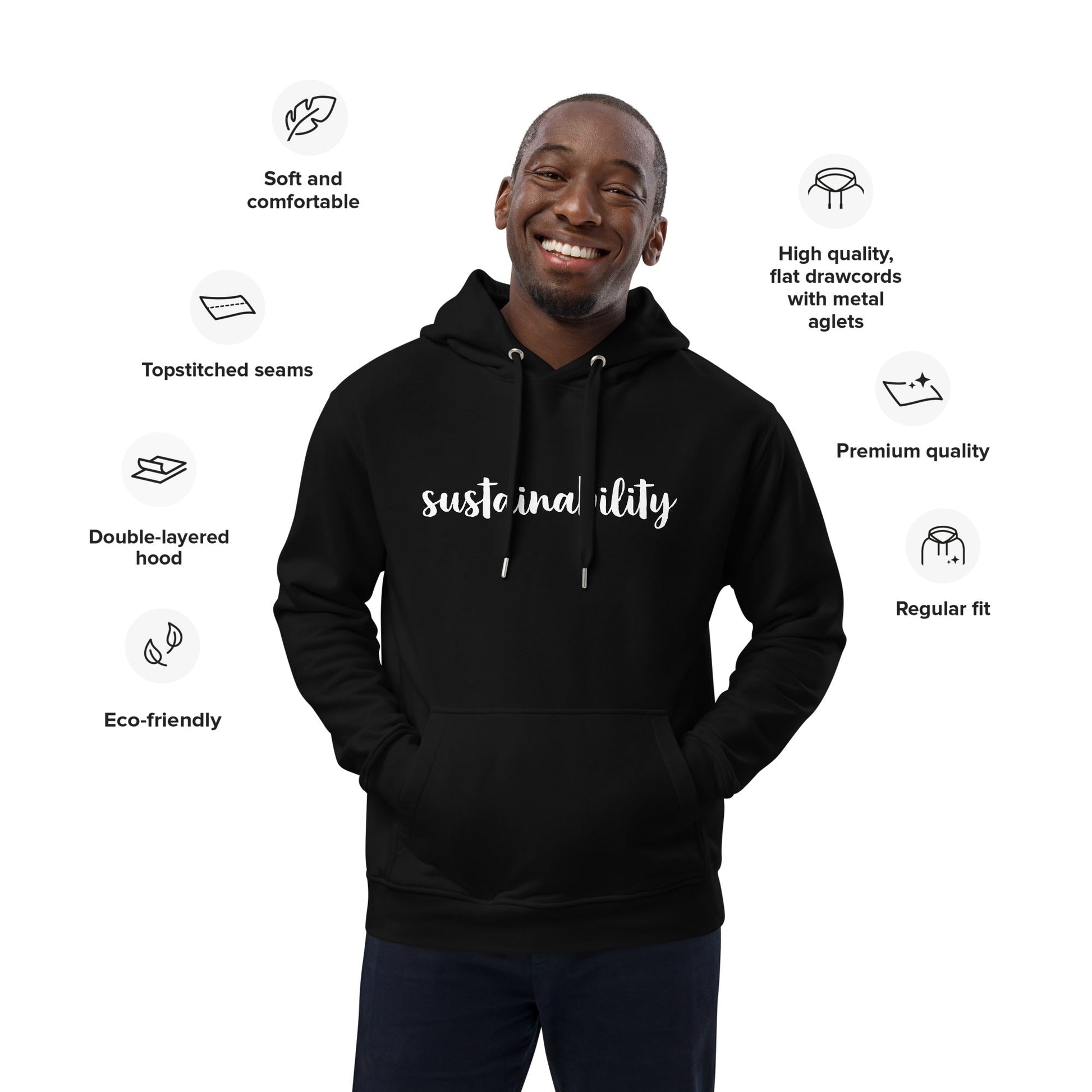 "EarthFlow" Premium Eco - Friendly Hoodie - Motivational Wonders LLC