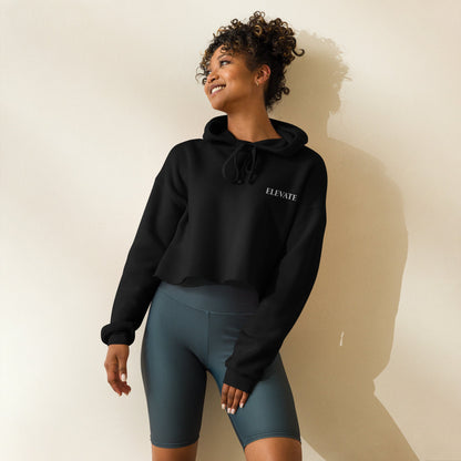 "ELEVATE" Cropped Hoodie for Women - Motivational Wonders LLC