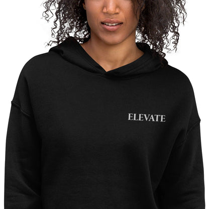 "ELEVATE" Cropped Hoodie for Women - Motivational Wonders LLC