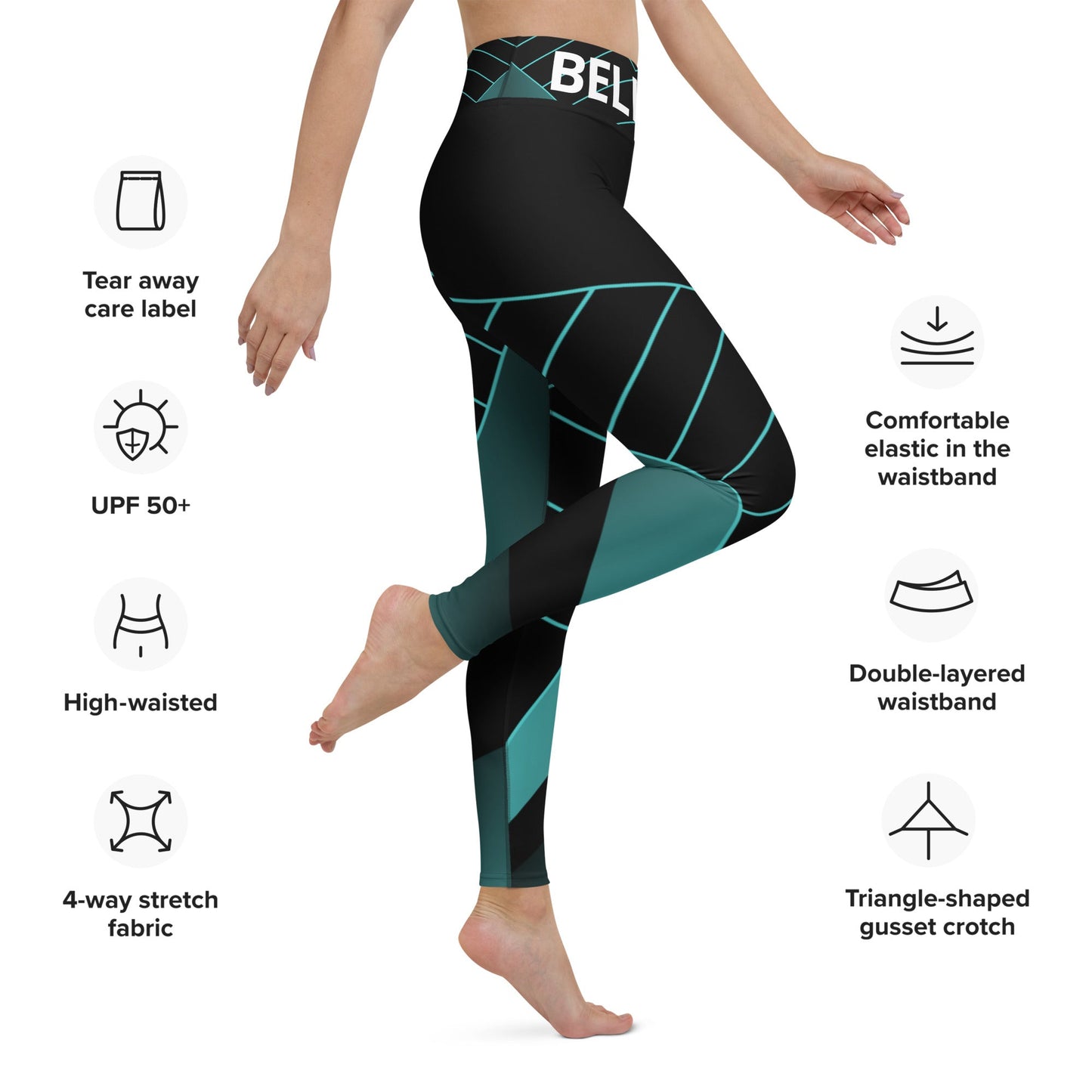 "INSPIFLEX" Yoga Leggings (BELIEVE) - Motivational Wonders LLC