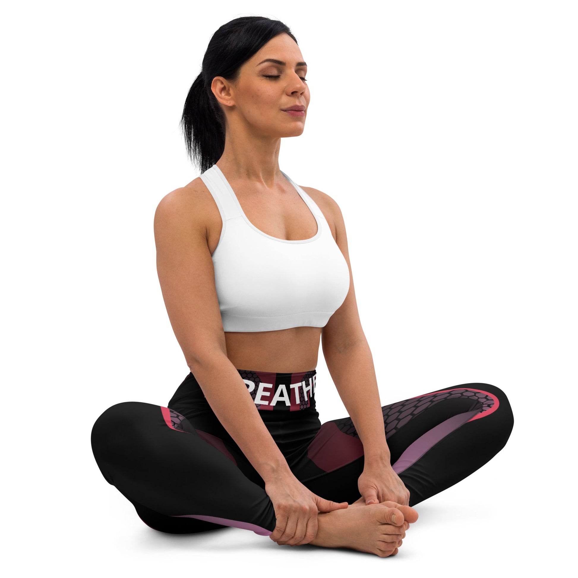 "INSPIFLEX" Yoga Leggings (BREATHE) - Motivational Wonders LLC