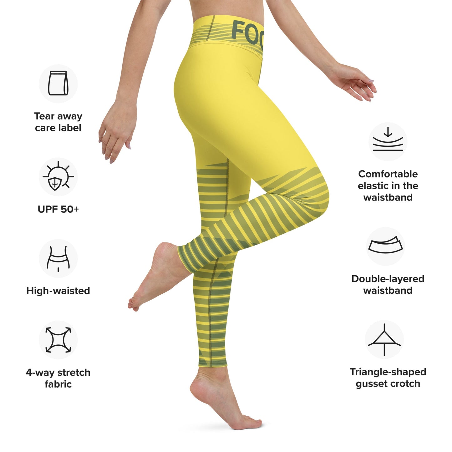 "INSPIFLEX" Yoga Leggings (FOCUS) - Motivational Wonders LLC