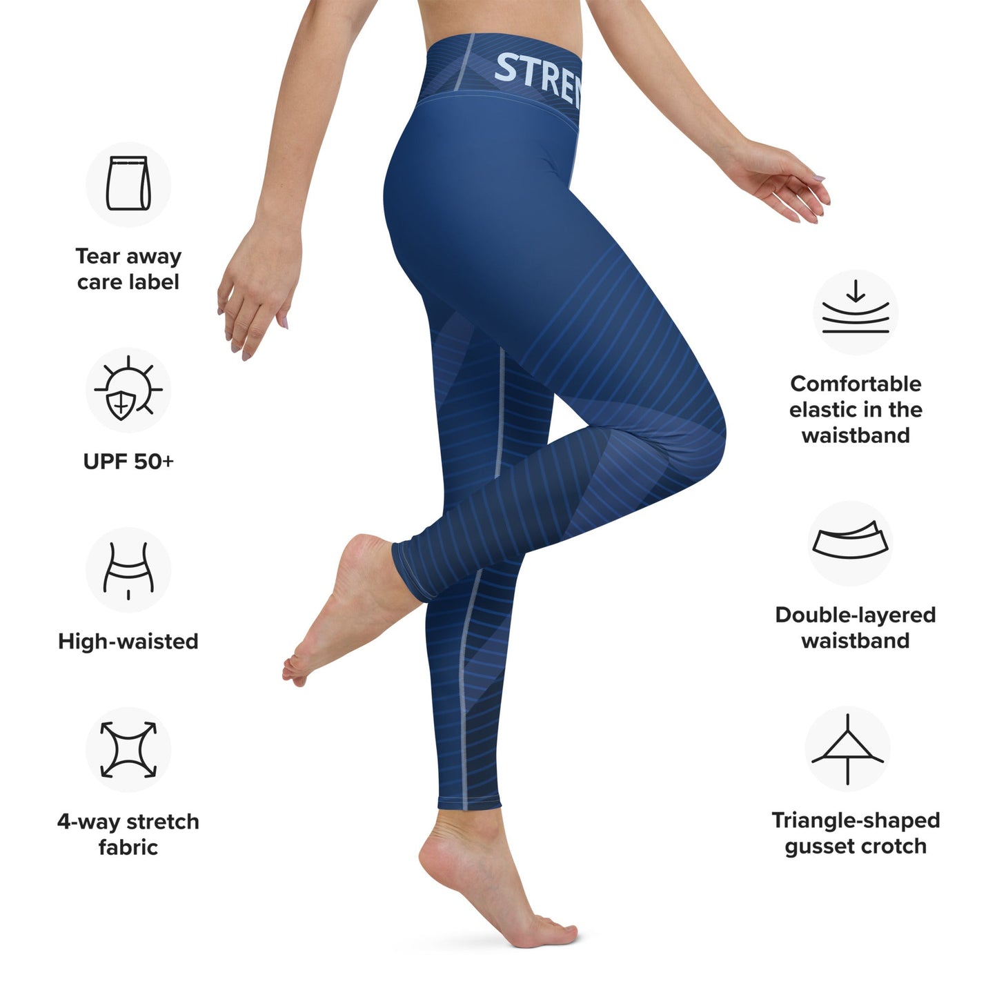 "INSPIFLEX" Yoga Leggings (STRENGTH) - Motivational Wonders LLC