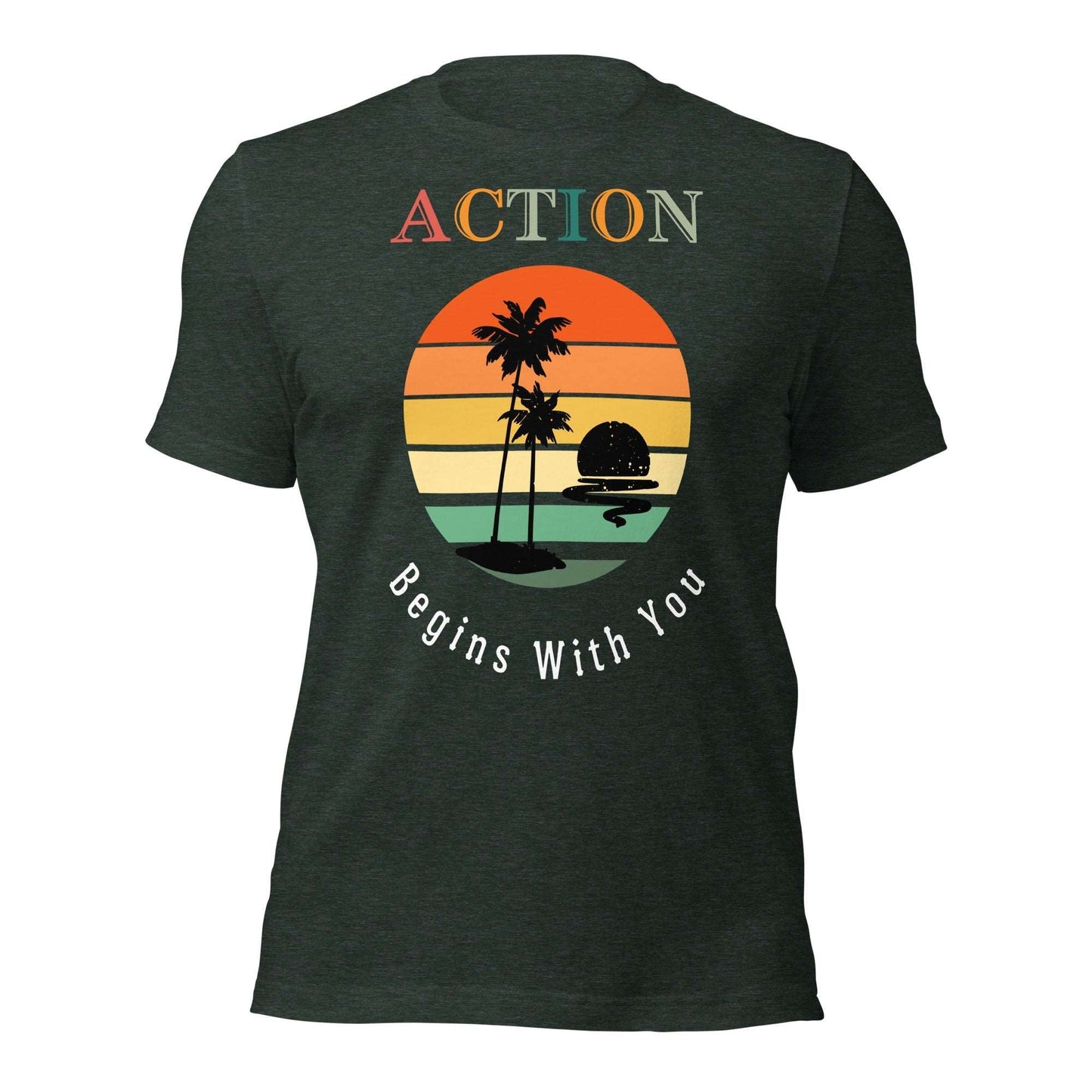 Action Begins With You Motivational T-Shirt - Motivational Wonders