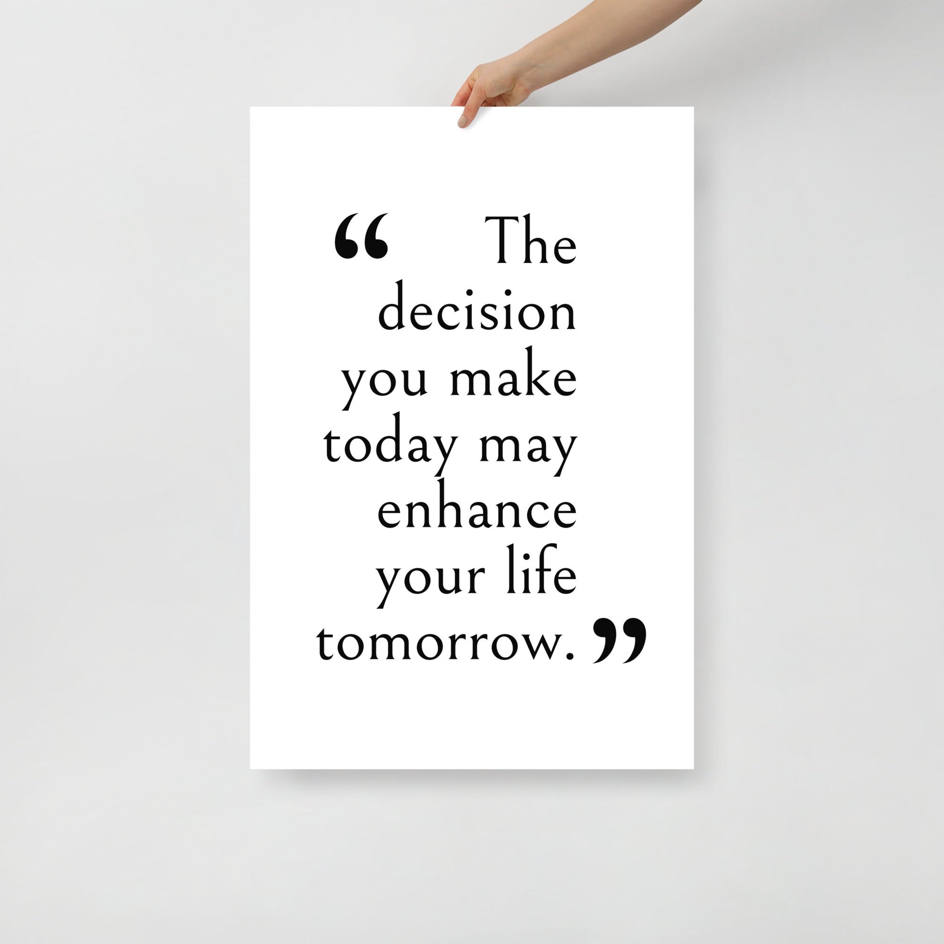 Decision Minimalistic Motivational Poster - Motivational Wonders