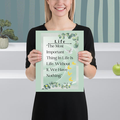 Life Inspirational Quote Poster - Motivational Wonders