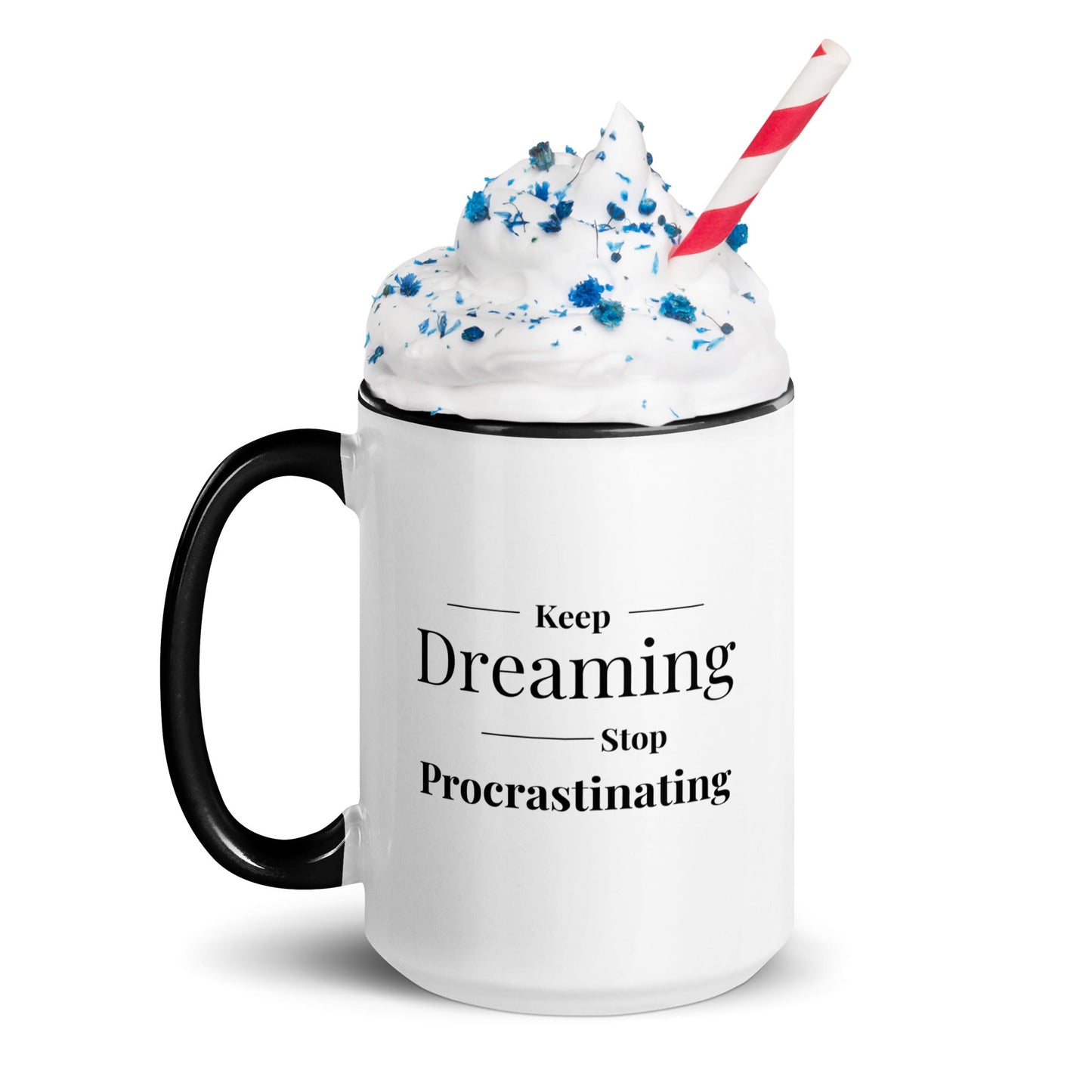 White Ceramic Mugs with Color Inside - Motivational Wonders