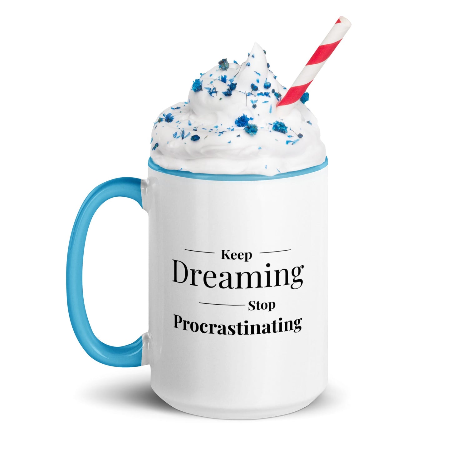 White Ceramic Mugs with Color Inside - Motivational Wonders